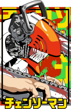 Chainsaw Dark Anime Vector